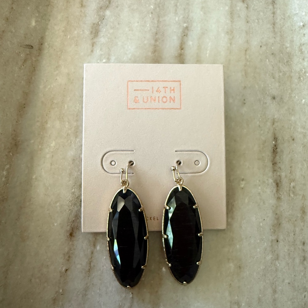 14th & Union Black and Gold Earrings